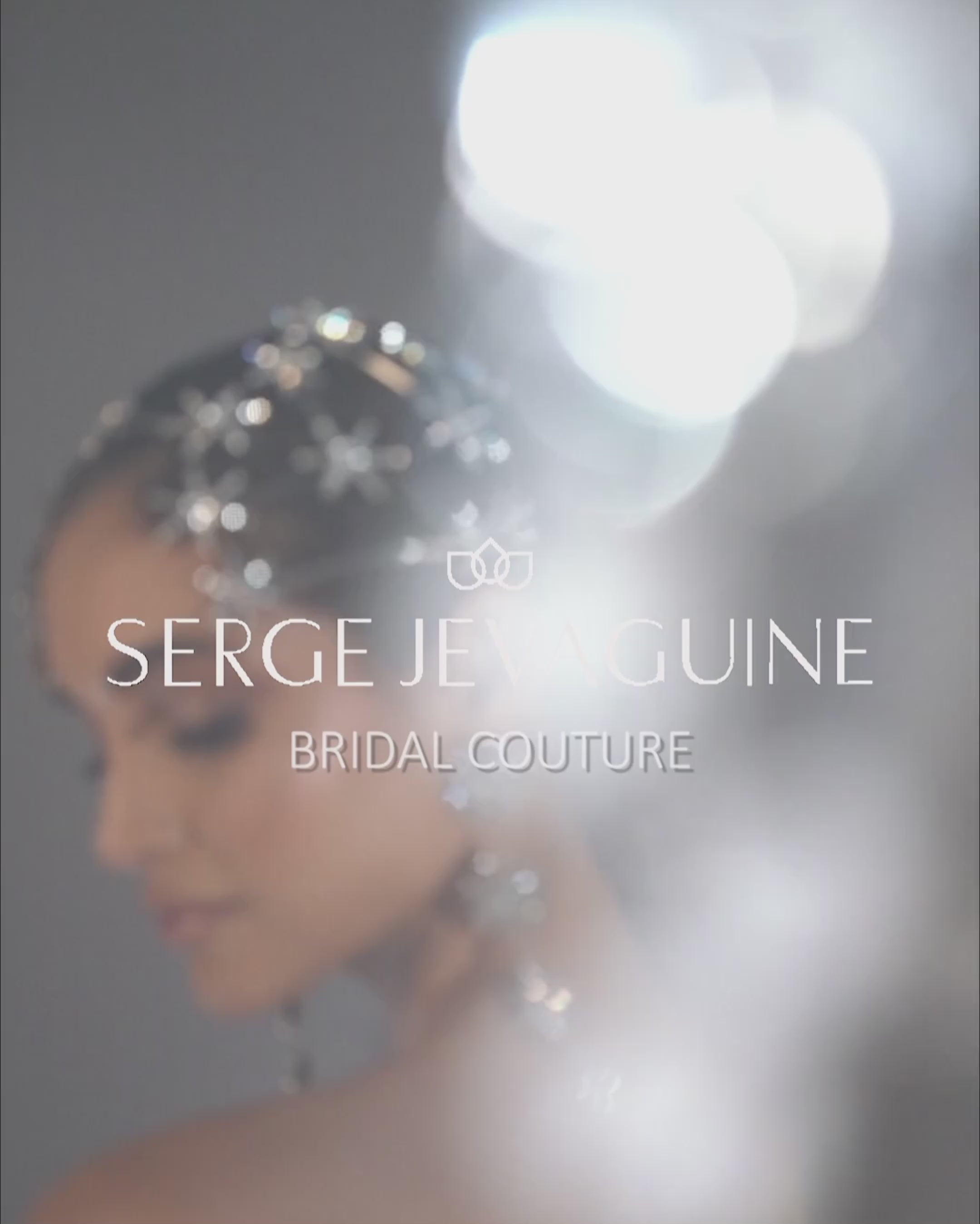 Nova off-the-shoulder lace ball gown wedding dress with corset bodice and deep V neckline in Toronto.